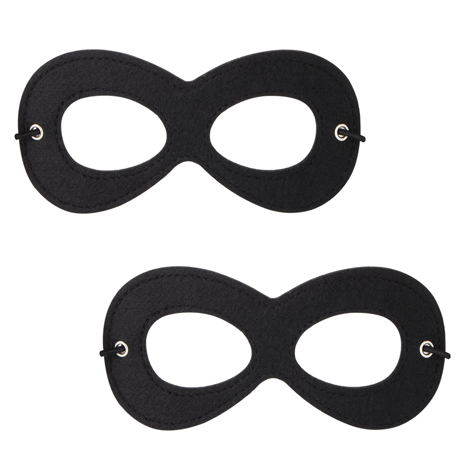 Superhero Mask, Black Felt Eye Mask, Halloween Dress Up, Adjustable Eyemask w/Elastic Rope