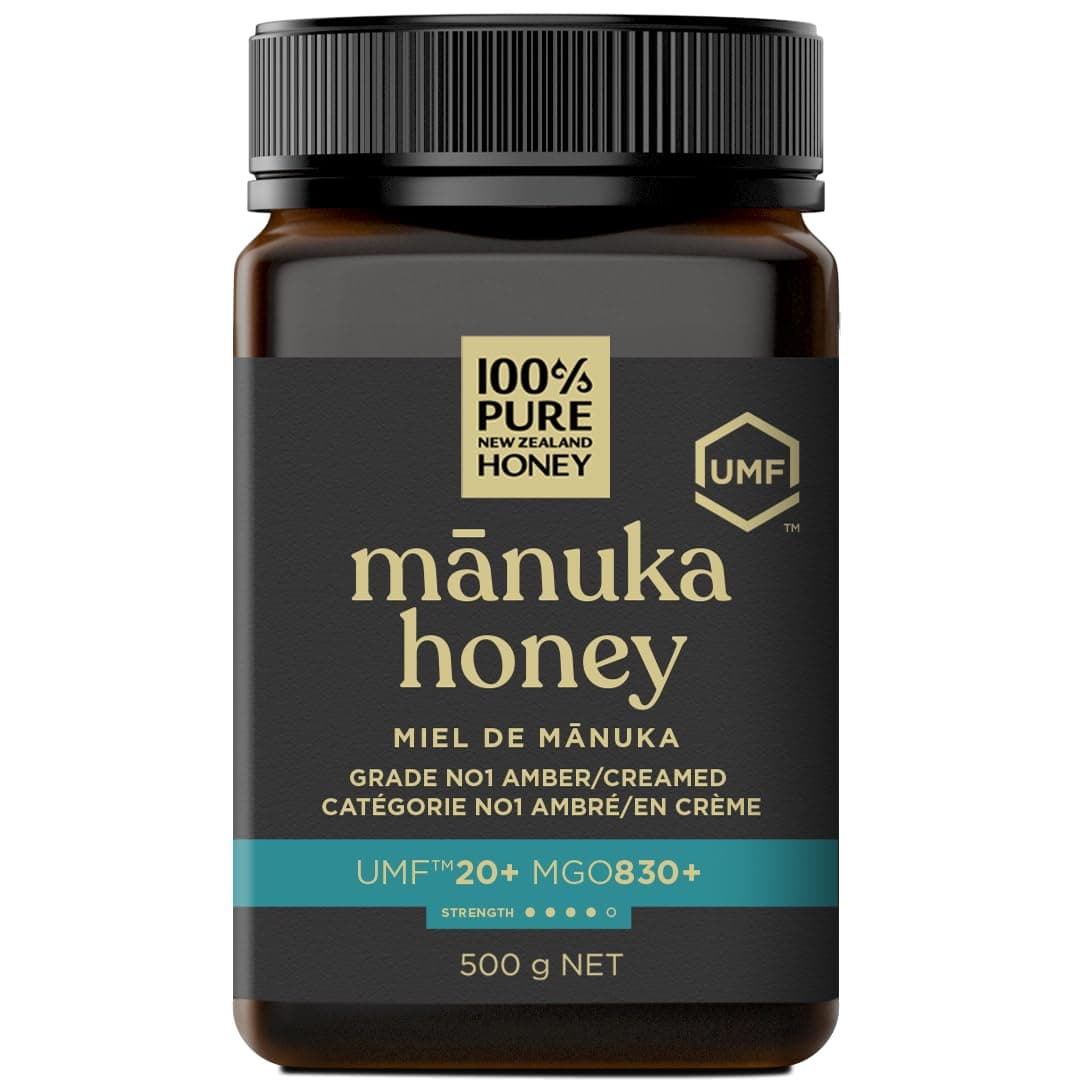 Manuka Honey UMF 20+ MGO 830+ 100% Pure New Zealand Raw, Unfiltered Certified Award Winning Silky Smooth Taste & Texture 17.6 Oz