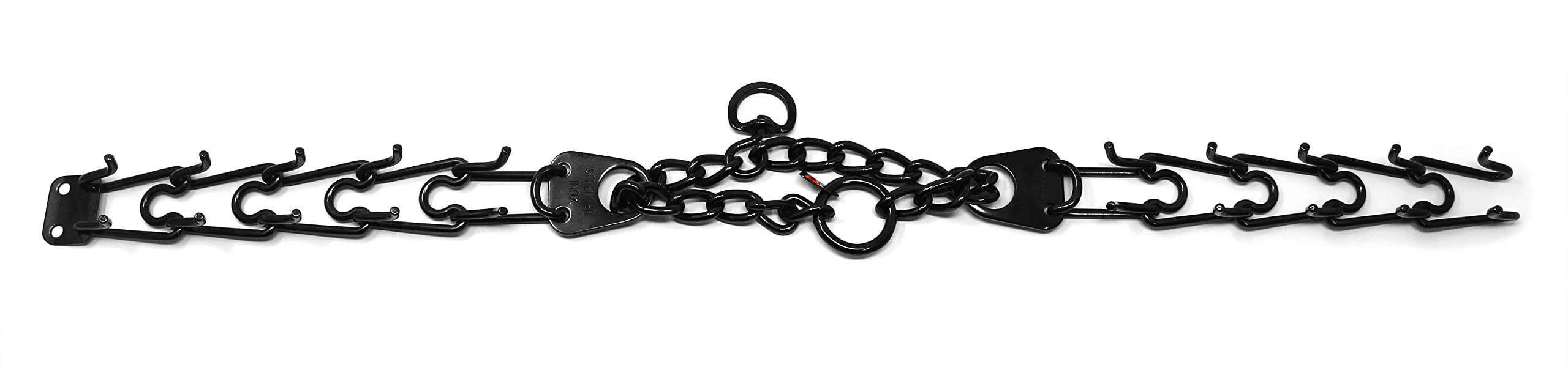 Herm Sprenger Black Stainless Steel Prong Dog Training Collar with Swivel Ultra-Plus Pet Pinch Collar No-Pull Collar for Dogs Anti Pull Training Collar Made in Germany 4mm x 25in Large