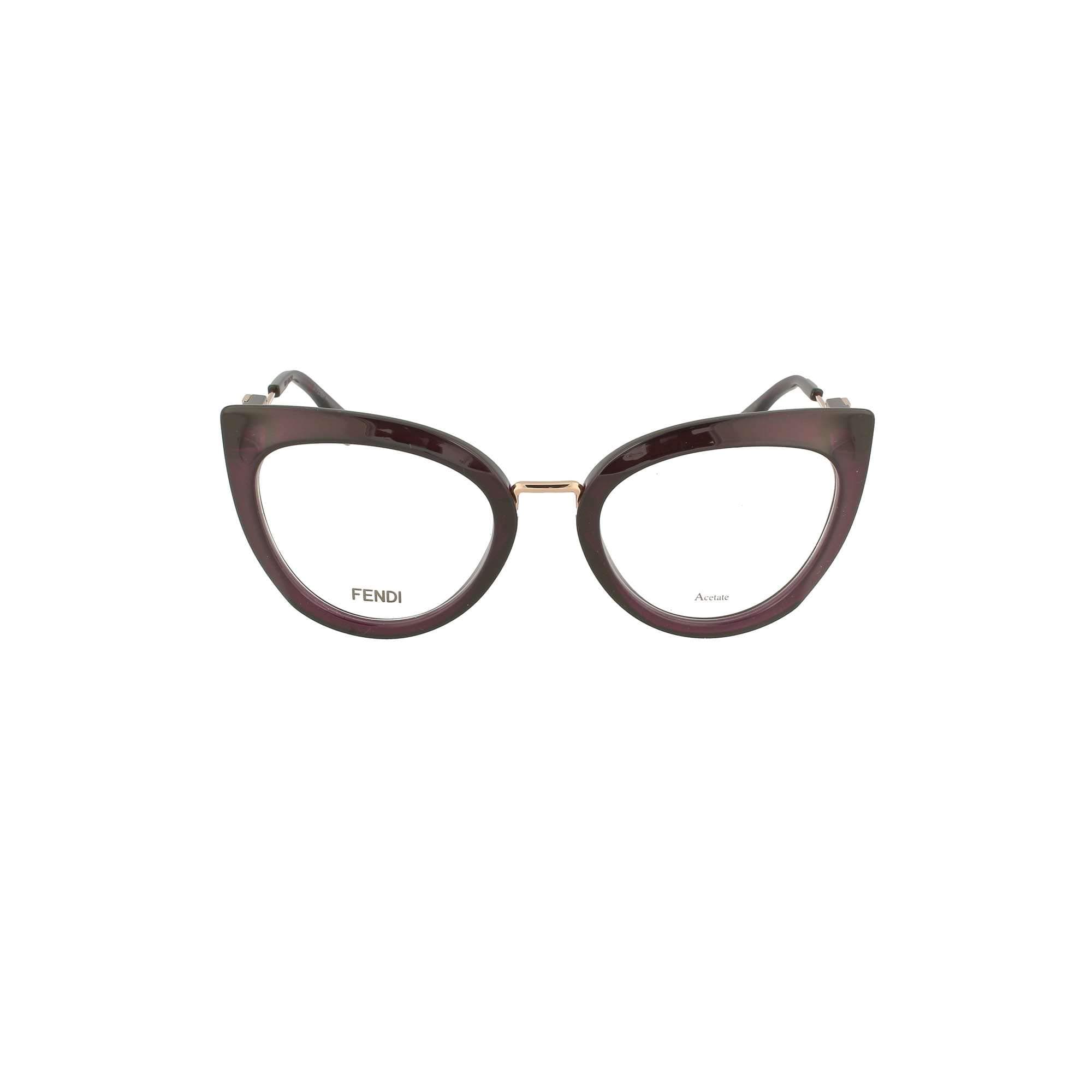 Fendi FF 0334 0T7 Eyeglasses Plum Frame 51mm