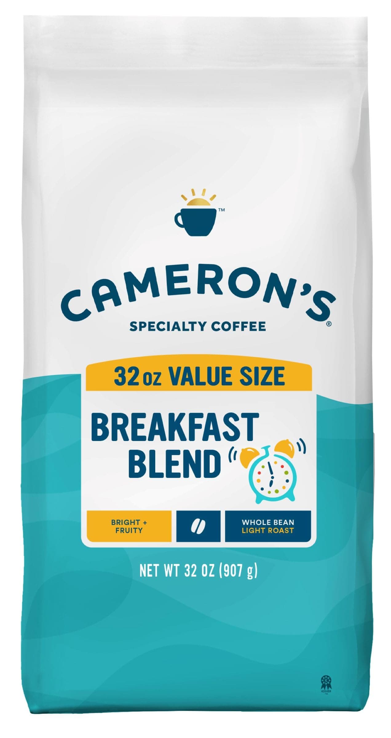 (Breakfast Blend, 950ml) - Cameron's Whole Bean Coffee, Breakfast Blend, 950ml