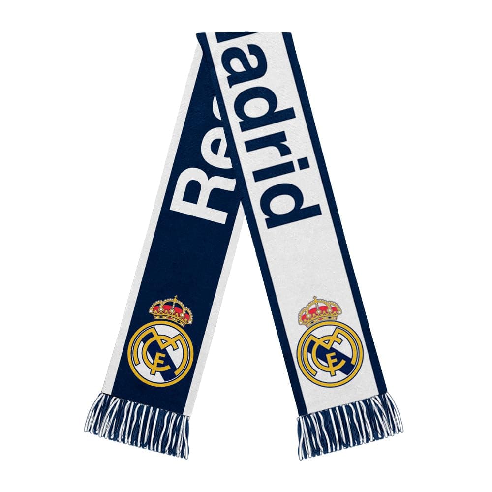 Officially Licensed Real Madrid CF Soccer Scarf - Unisex Adult