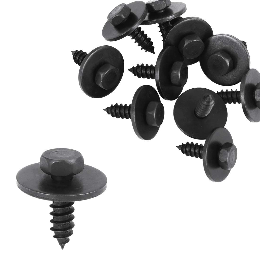 X AUTOHAUX 10 Pcs Hex Head Screws 07147129160 for Bumpers Engine Shields Splash Guard for BMW E46 E60 E90