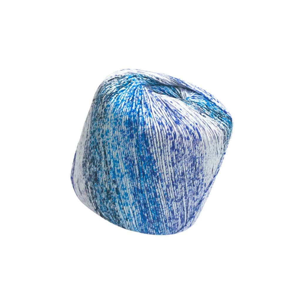 Lace Thread Soft Cotton Yarn for Crochet: Sky Blue Variegated Thread for DIY Knitting Projects Perfect for Scarves Hats and Crafting
