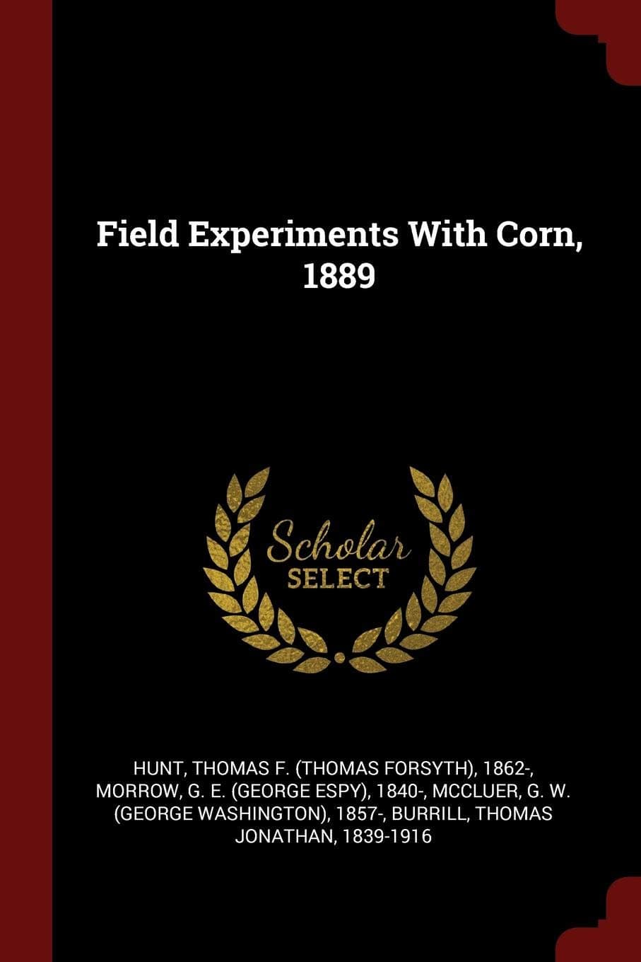 Field Experiments with Corn, 1889