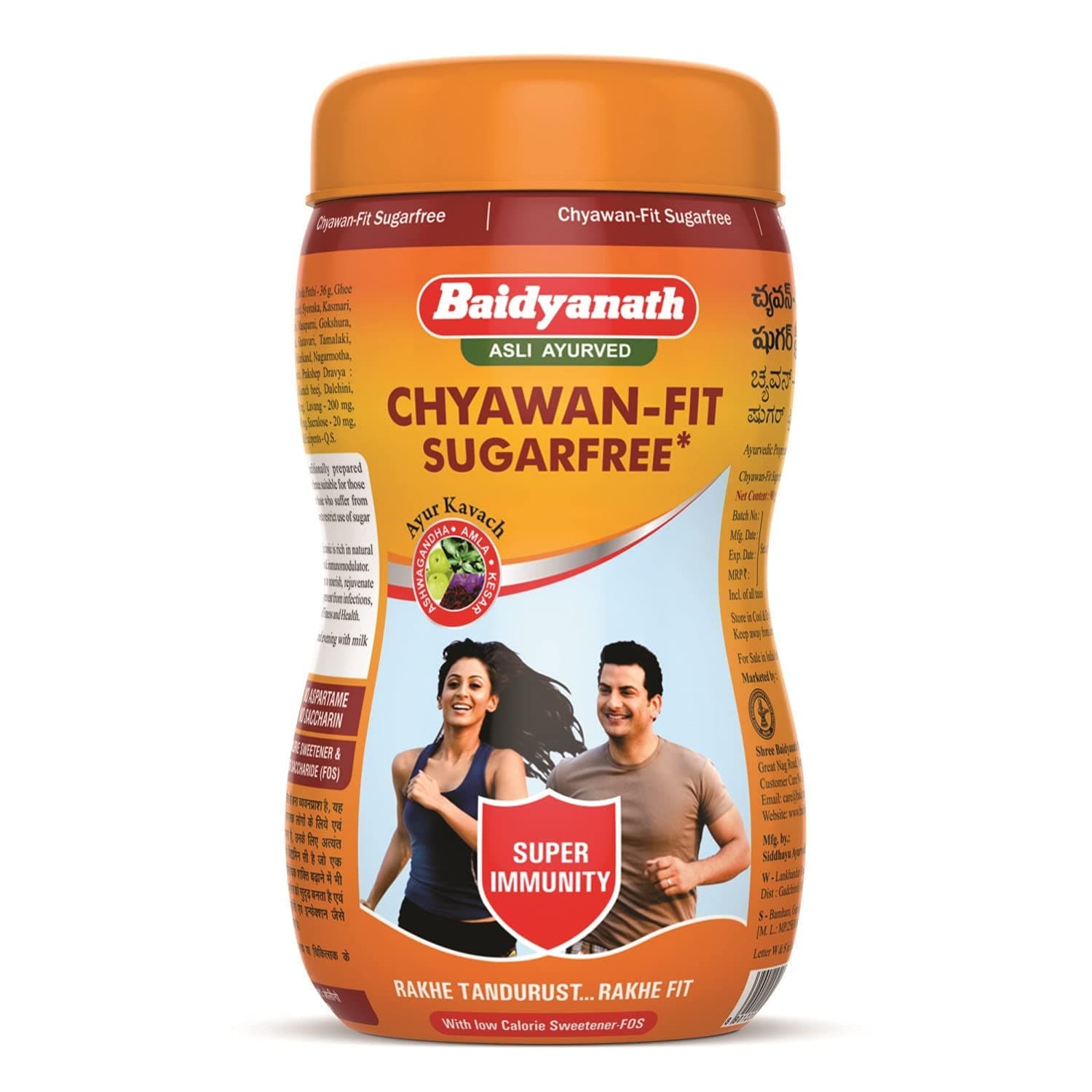 Chyawan-Fit Sugarfree Chyawanprash 1 Kg – Enriched with Ashwagandha, Amla & Kesar, 35 Ayurvedic Herbs– Boosts Physical Strength, Energy & Immunity