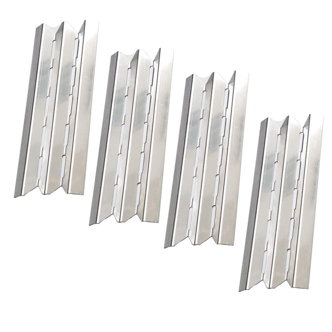 Htanch SN6021 (4-Pack) Stainless Steel Heat Plate Replacement for Gas Grill Models by Broil-Mate, Huntington, Broil King, Sterling, Rebel, Patriot, Baron and Others