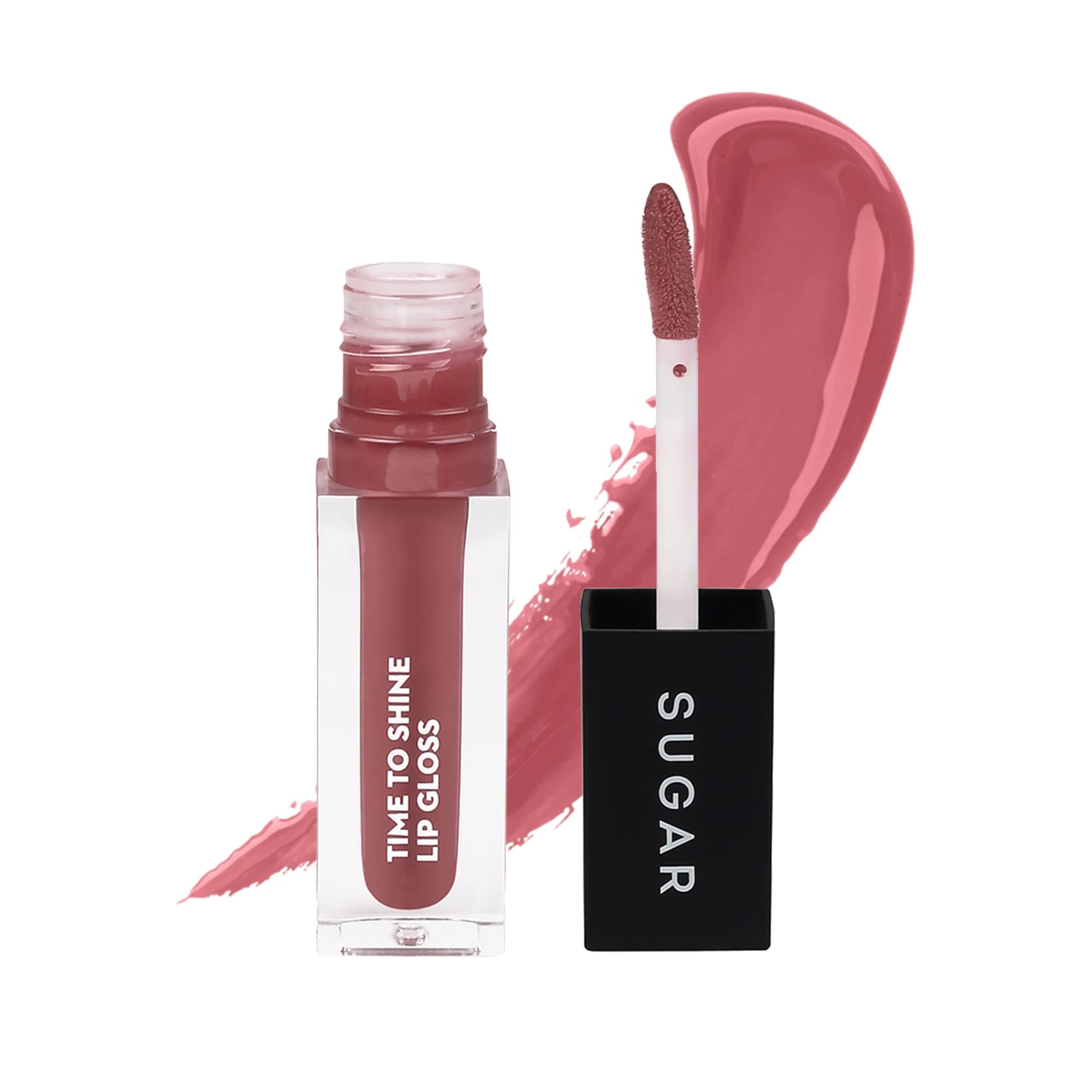 Time To Shine - Lip Gloss - 02 Velma Pinkley (Pink Nude) - 4.5 gms - High Shine Lip Gloss with Jojoba Oil