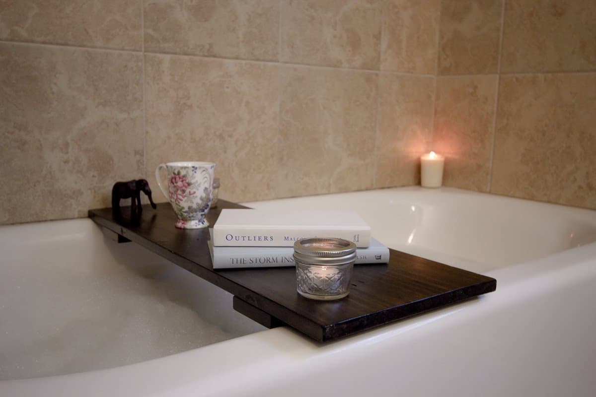 Bathtub Desk Handmade & Custom Fit Bathtub Caddy/Bath Tub Tray - Made with Love in Virginia