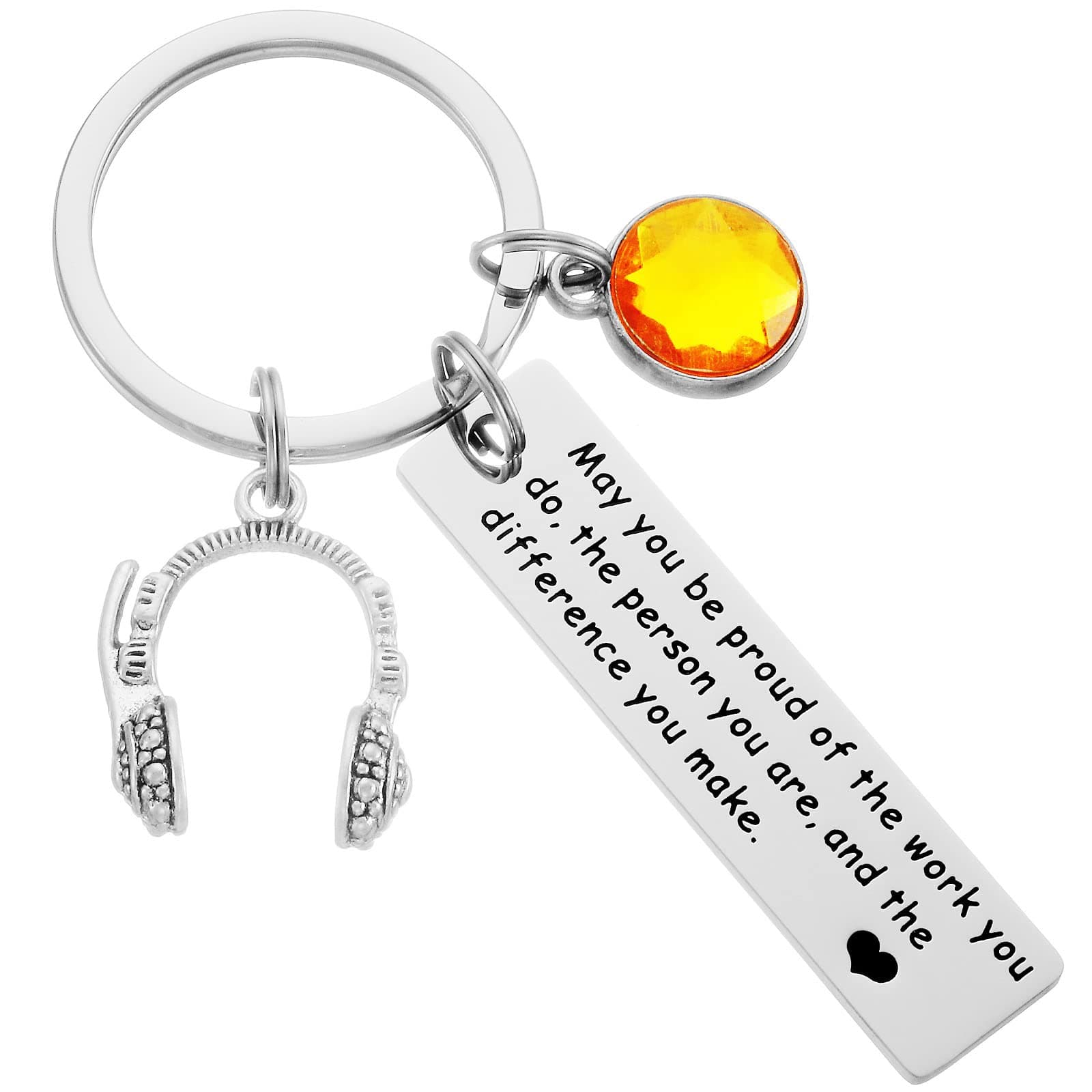 HUTIMY Dispatcher Gifts Thin Gold Line Gift 911 Operators Dispatch 911 Keychain