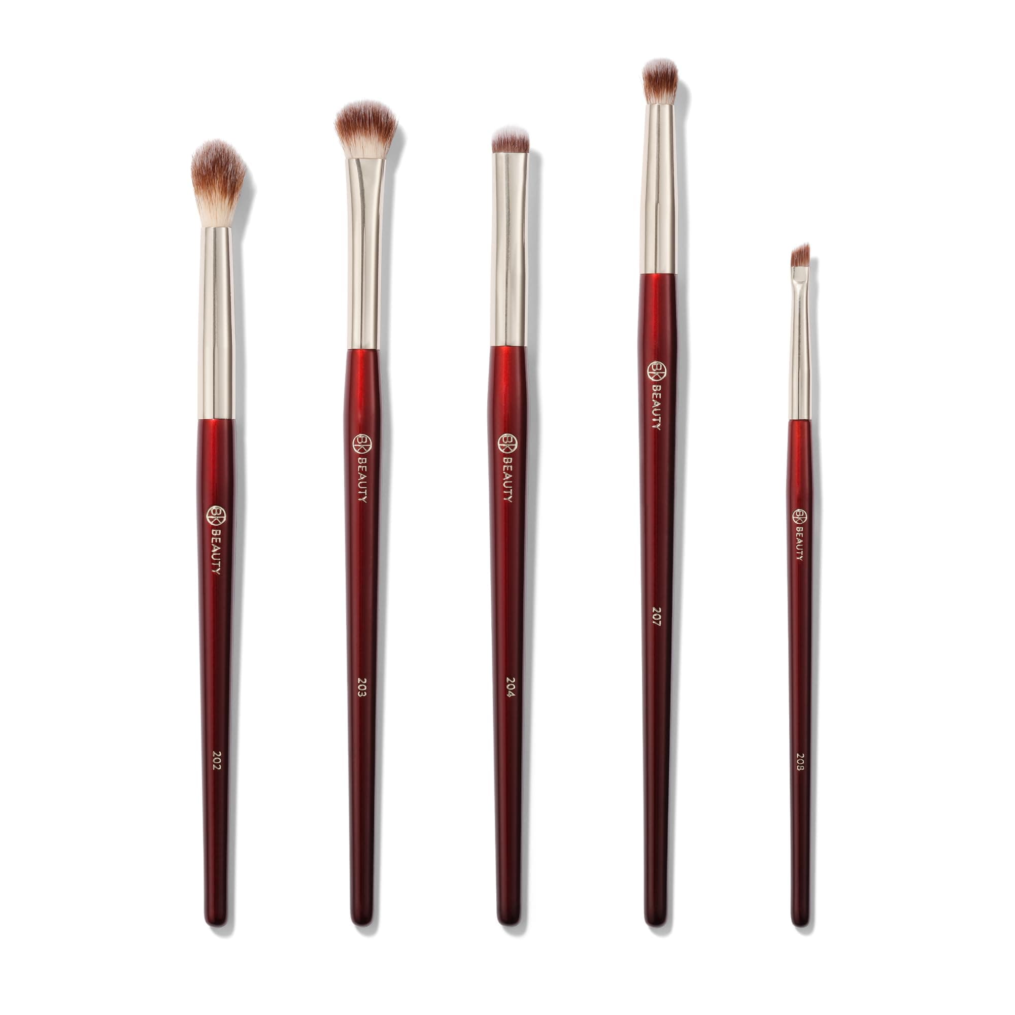 BRUSH SET FOR HOODED OR SMALLER EYES (5PC) - Eyeshadow Brush Set for Blending, Smudging & Defining Eyeshadow and Eyeliner | Premium Eye Makeup Brushes for Precise Application