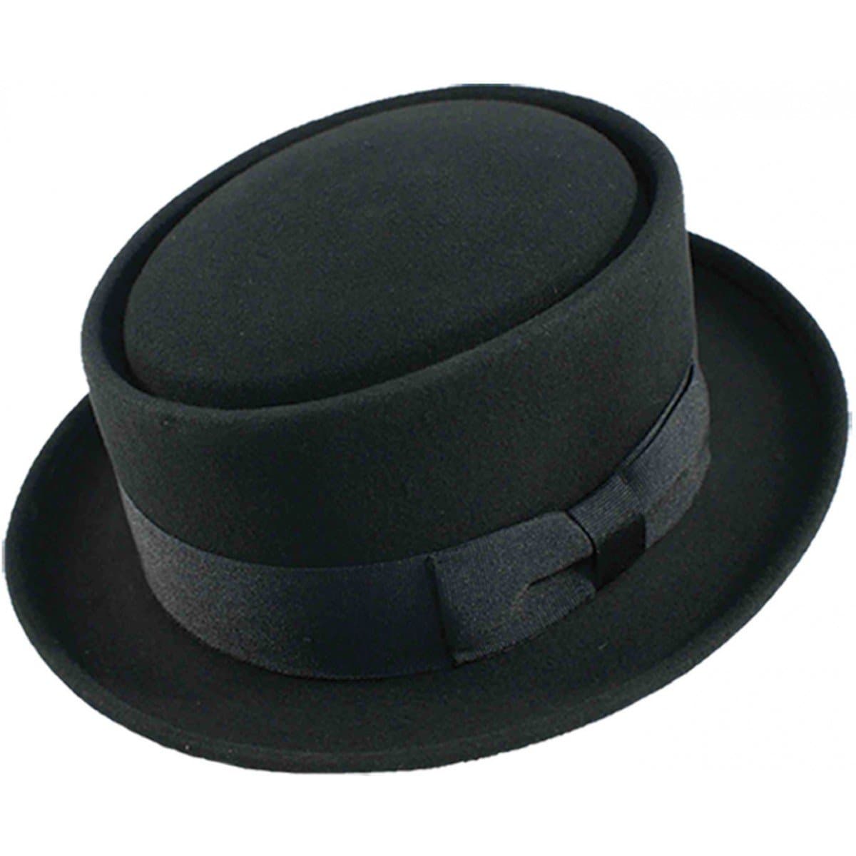 Goldwin BondGladwin Bond Foldable Heisenberg Breaking Bad Pork Pie Trilby Hat 100% Wool Felt in Black