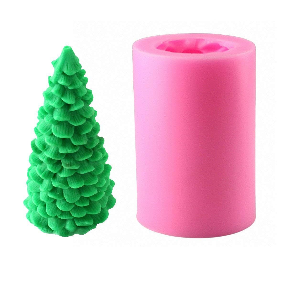 Goldblue Christmas Pine Tree Candle Molds/Silicone Molds/Soap Molds/Baking Molds DIY Xmas Candle Making, Soap Making and Baking