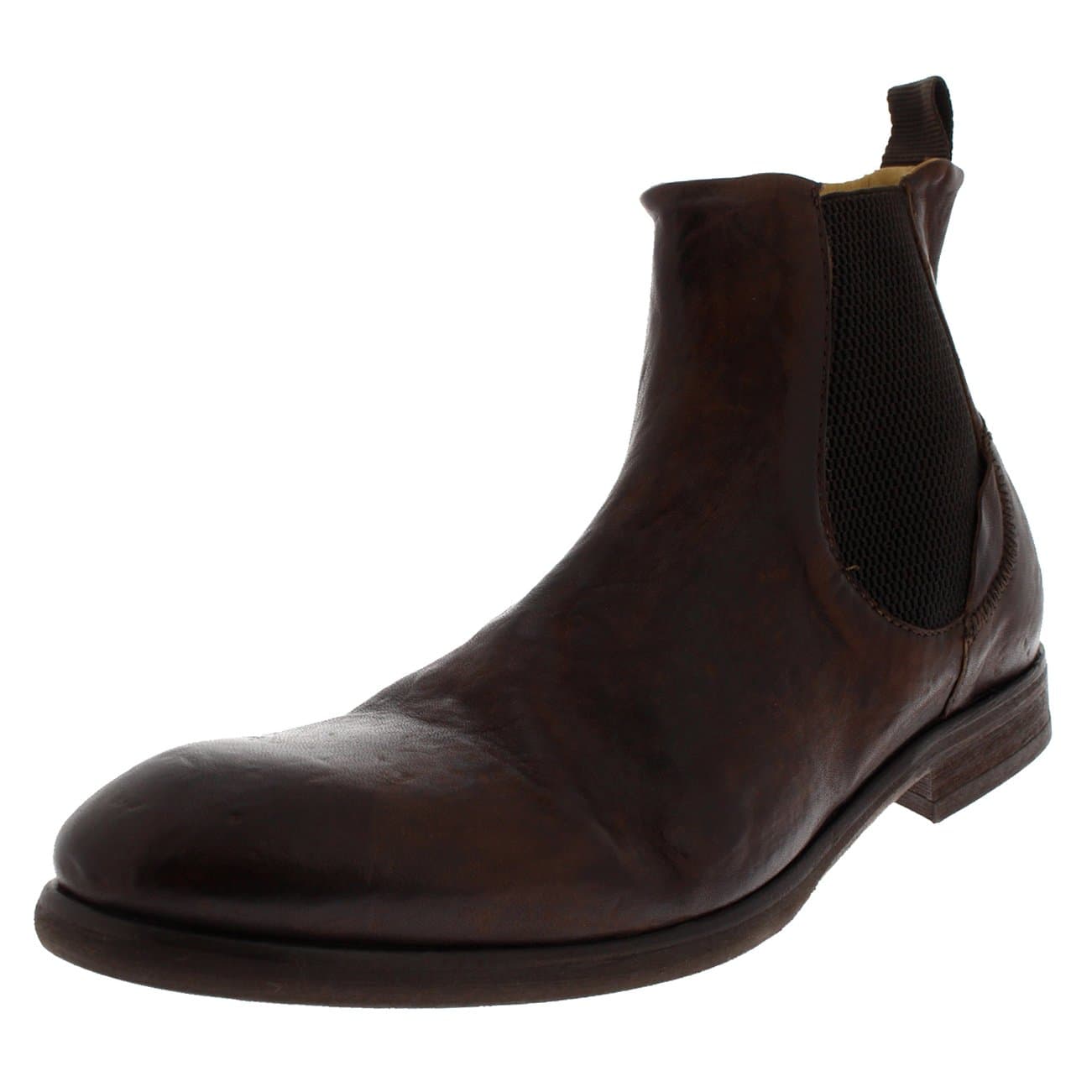 H by Hudson Mens Watchley Calf Chelsea Smart Leather Formal Ankle Boots - Brown - 12