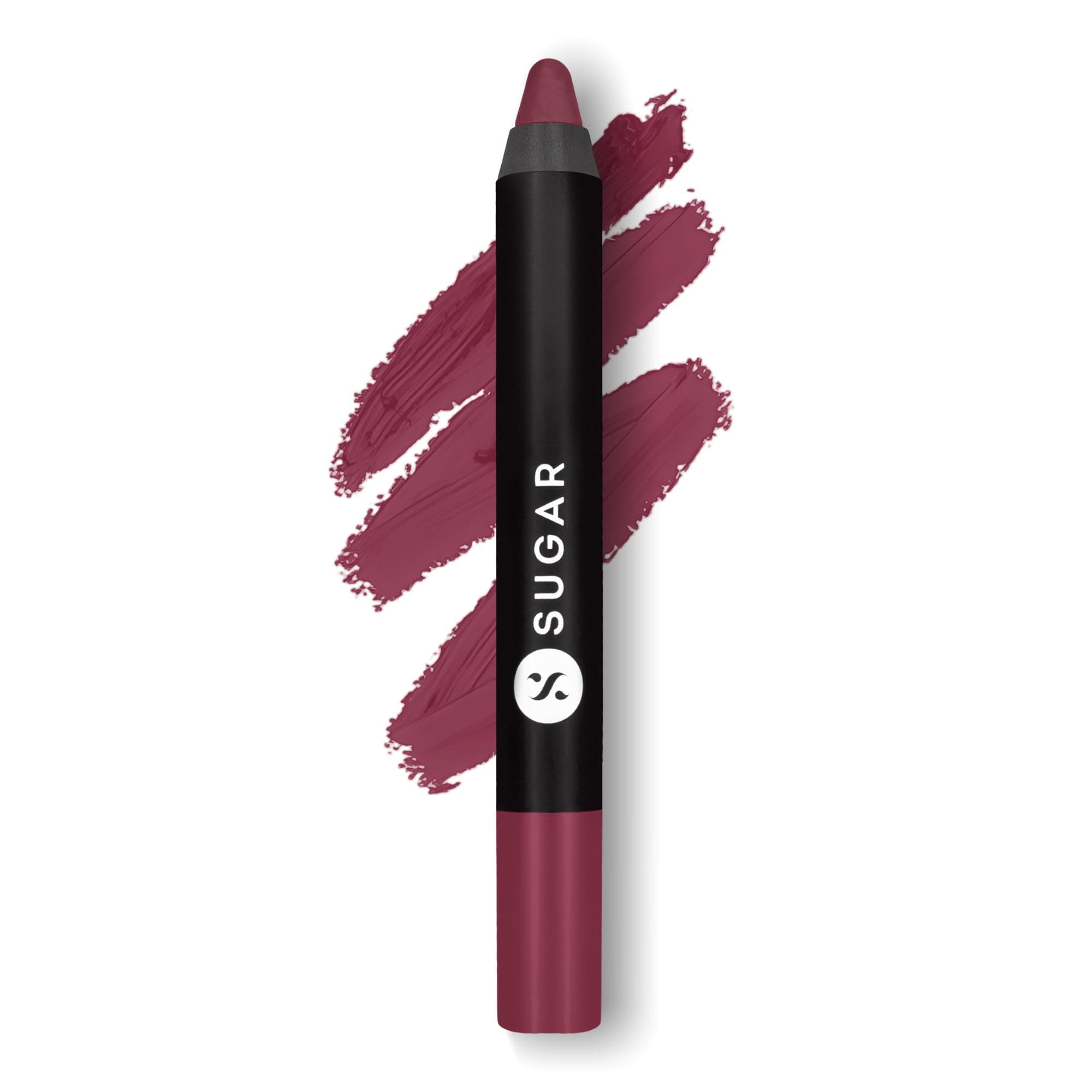 Matte As Hell Crayon Lipstick 15 Stephanie Plum (Plum Mauve) with free sharpener, 2.8 gm