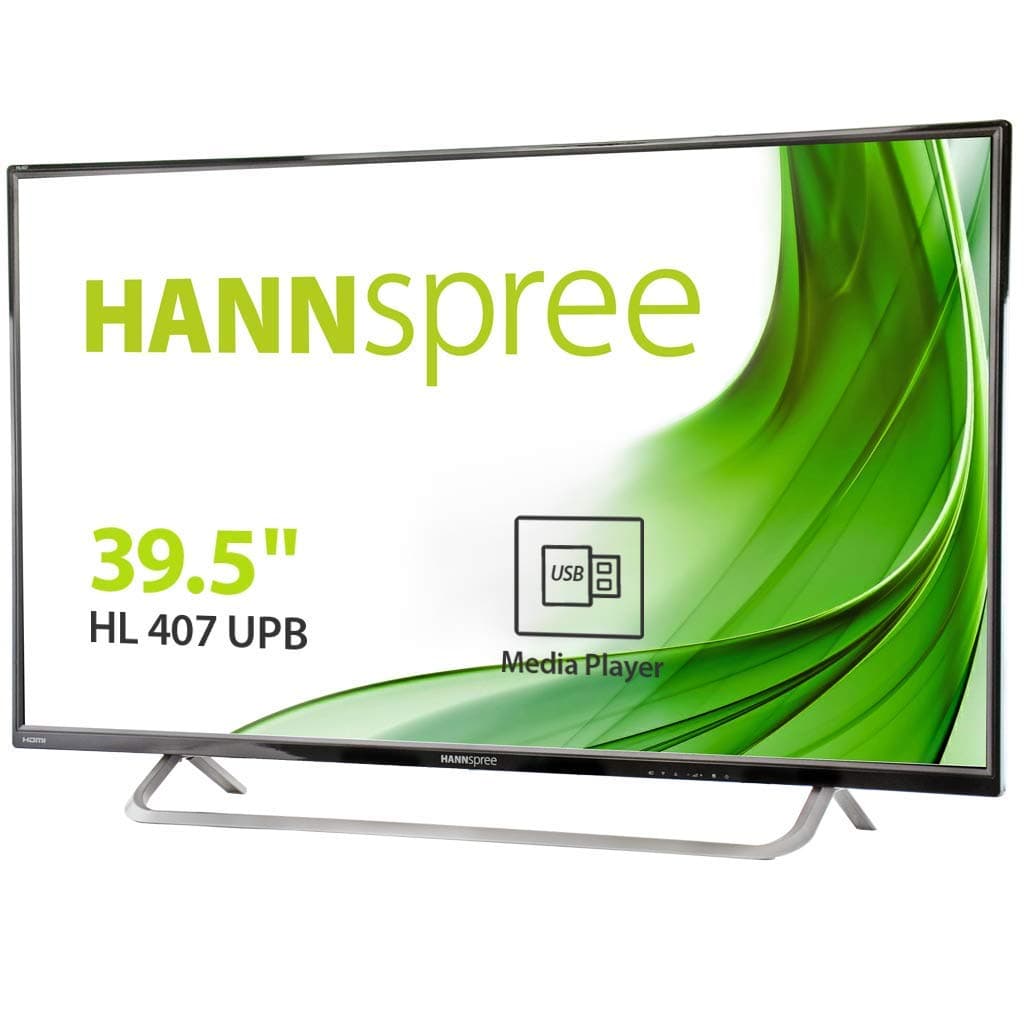 HANNspree HL407UPB 1080p Full HD 39.5 Inch 16:9 LED Backlight Media Player Monitor with HDMI and VGA Inputs - Black