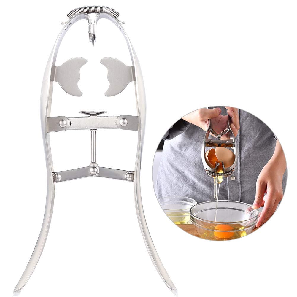 olyee Stainless Steel Egg Opener Egg Scissors Cracker Eggshell Cutter Kitchen Gadget Baking Tools