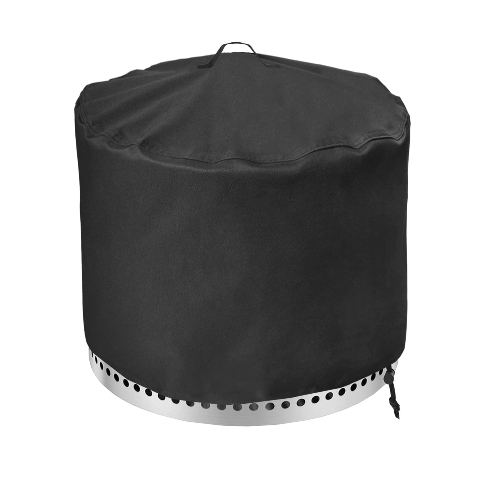 Fire Pit Cover for Solo Stove Bonfire 2.0 Cover 20 Inch & 19.5 Inch, Waterproof 600D Camping Stove Cover All Weather Resistant Black