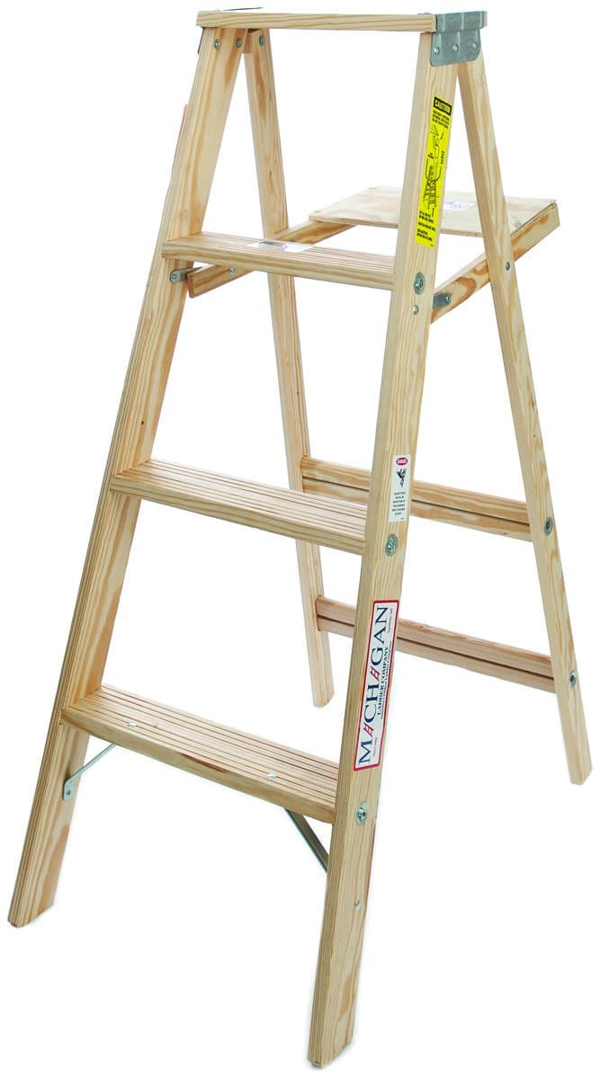48 in. H Wood Step Ladder Type III 200 lb.
