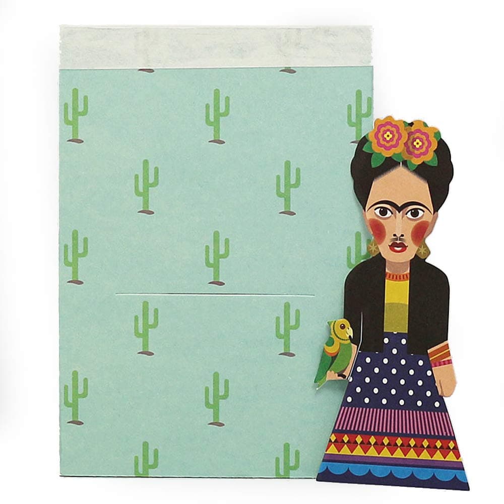 Noodoll - Pocket Sketchbook - Pop Artist | 3.14" x 4.33" x 0.5" inches | 50 Sheets Mixed Paper | Illustrator Clifford Richard (Folk Artist Frida Kahlo)