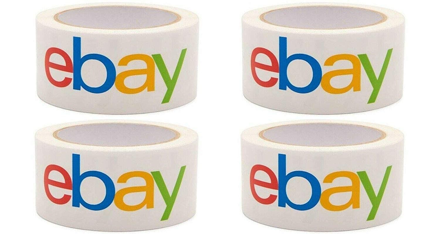 TacParts Official Ebay Branded BOPP Packaging Tape - Shipping Supplies 4 Rolls