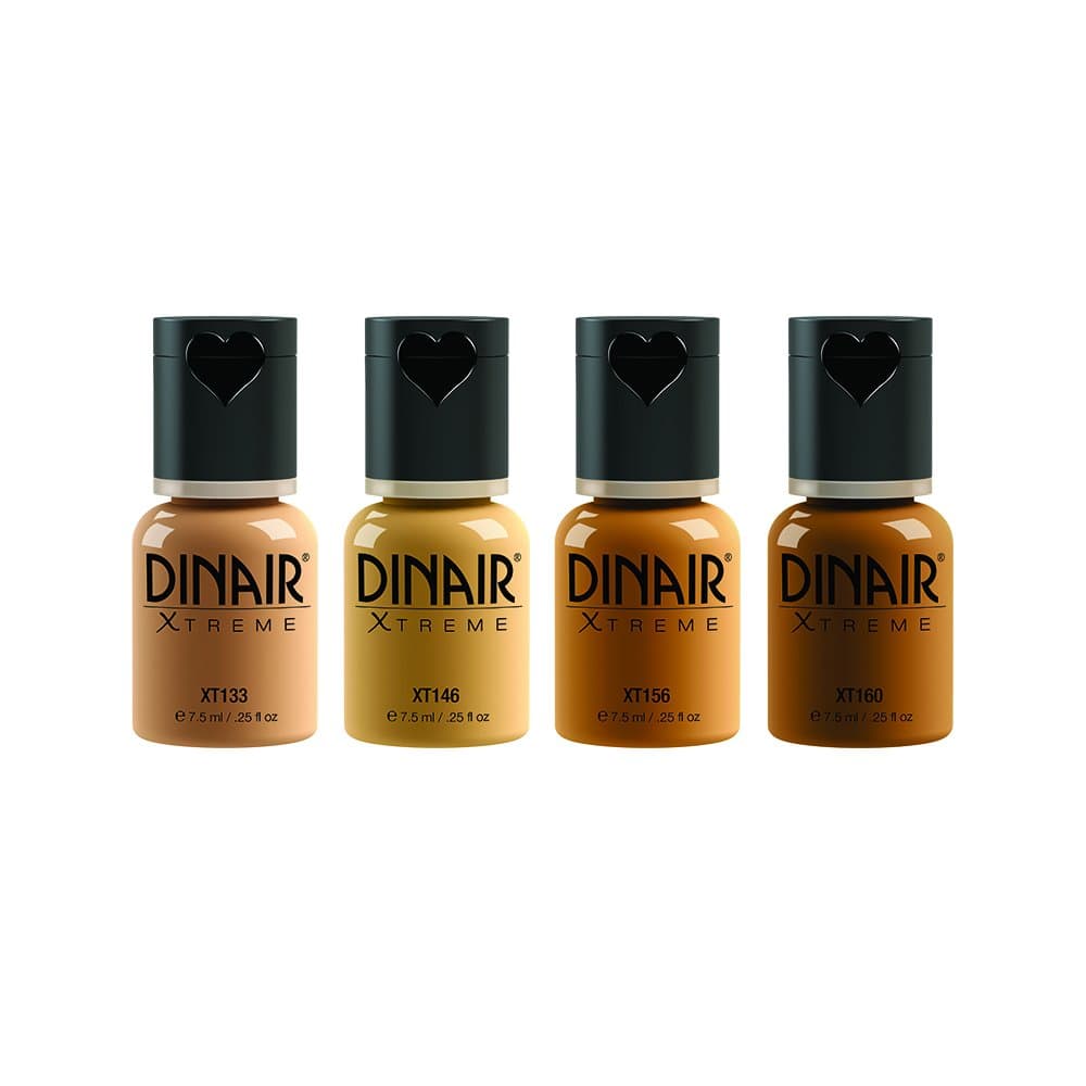 DinairAirbrush Makeup | 5pc Colair Xtreme TAN Collection | Perfect to Cover Tattoos, Vitiligo, Sun Spots, Scars, Birth Marks
