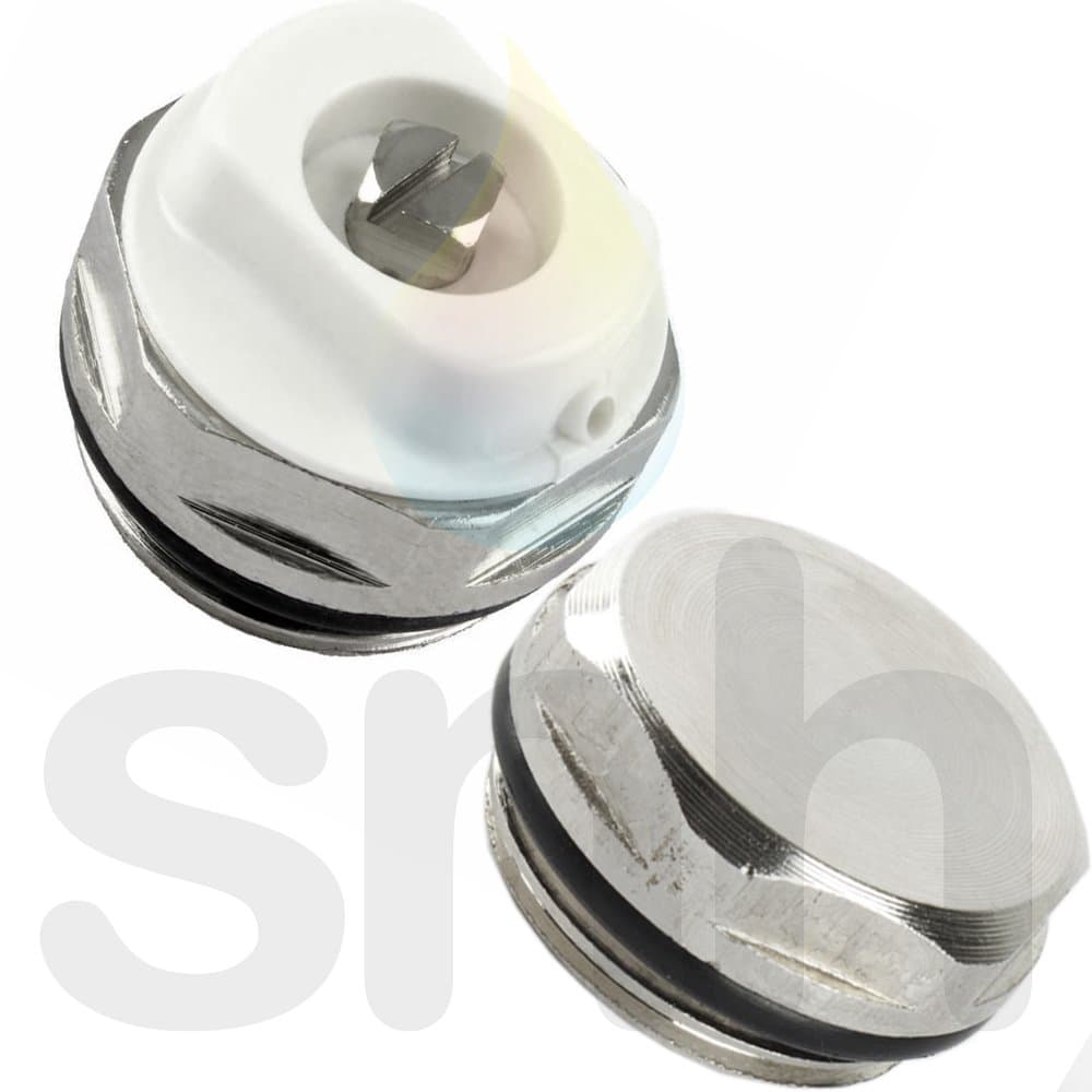 1/2" Inch Air Vent Radiator Bleed Plug Valve Directional with Blanking Plug