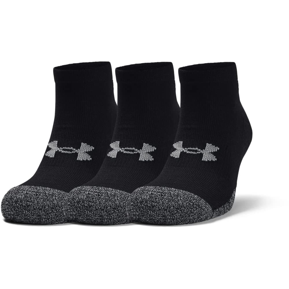 Under Armour UA Heatgear Locut, Breathable Trainer Socks, Compression Socks Unisex, Black (Black/Black/Steel (001)), M