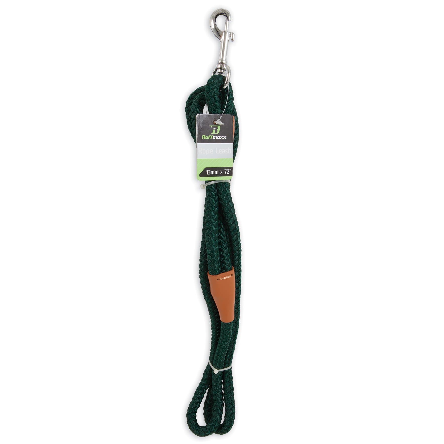 PetmateRuff Maxx Rope Snap Leash, Green, 13mm x 72"