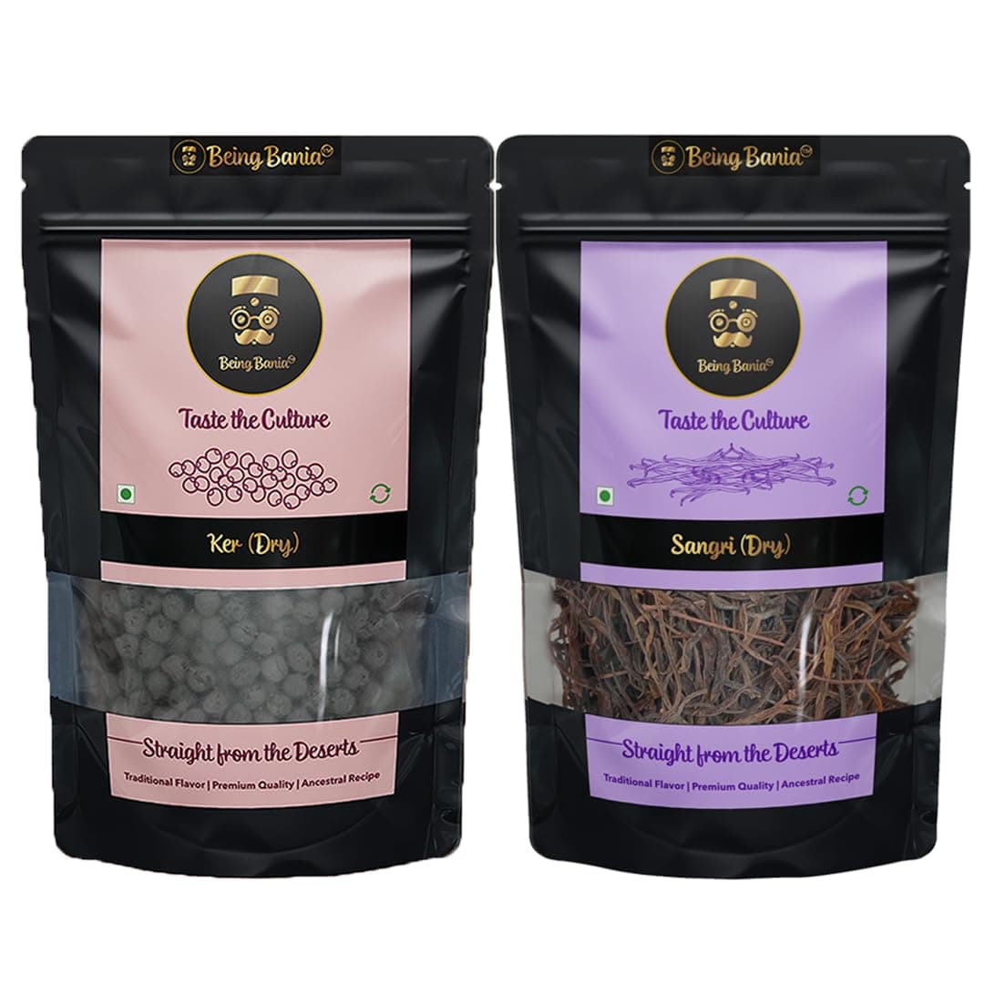 Ker Sangri Dry Combo, (200gms + 150gms) | Ready to Cook | with Recipe | Marwadi Rajasthani Sabji | Panchkutta | Dry Vegetables | Kair Sangari | Premium and Traditional |