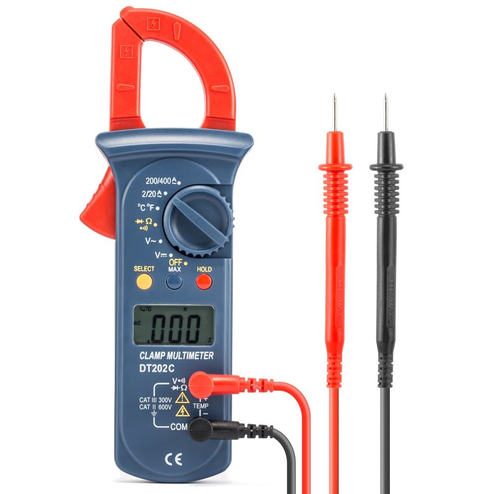 DerrySun Multi Meter Auto-Ranging Digital Clamp Meters AC/DC Voltmeter AC Amp Meter Voltage Tester with AC Current/Volt/Ohm/Diode and Resistance Test Hand Tools for Home Electronic DIY Use