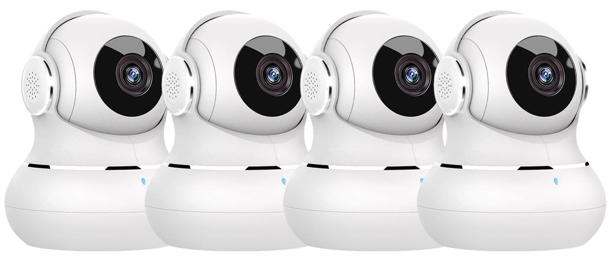 litokam Indoor Security Camera 4 Pack, 360° WiFi Cameras for Home Security, 2K Baby Monitor with Night Vision, Pet Nanny Cam with Motion Detection, 2-Way Audio