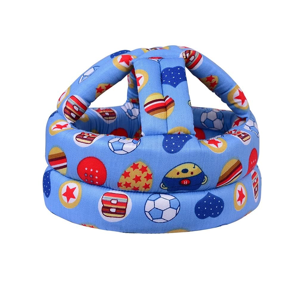 Baby Head Protector for Crawling, Infant Safety Helmet & Walking Baby Helmet, for Age 6-36 Months, Blue Football(1pc)