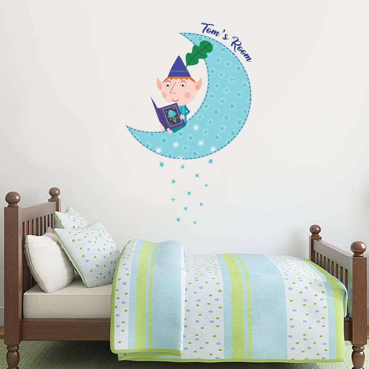 Ben & Holly's Little Kingdom Ben Personalised Moon Wall Sticker Decal Vinyl (90cm Height x 55cm Width)