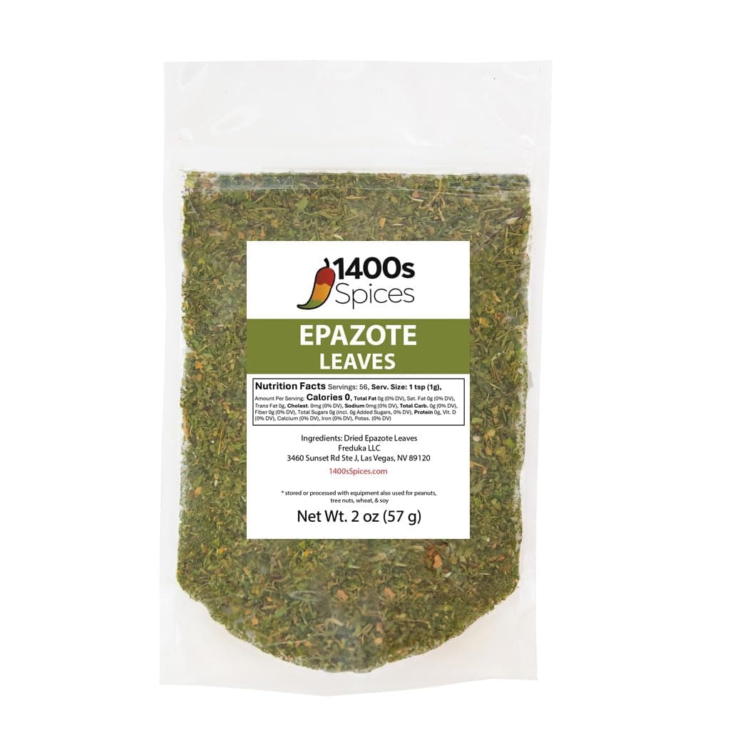 2oz Dried Cut Epazote Leaves, Hojas de Epazote Cortadas by 1400s Spices