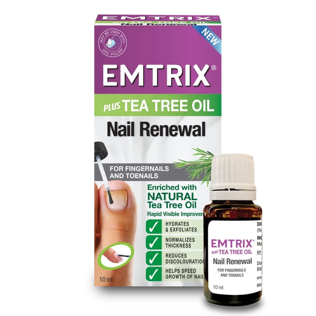 Nail Renewal with Natural Tea Tree Oil, For Damaged Nails | Nail Strengthener and Healthy Nail Growth Product | For Fingernails and Toenails | Vegan Friendly | 10 ml