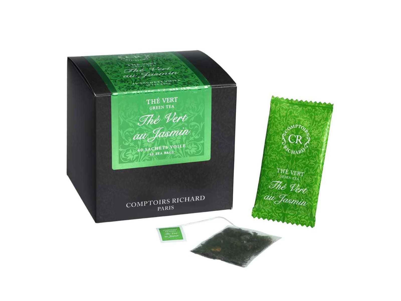 Comptoirs Richard Jasmine Green Tea (Thé Vert au Jasmin Tea) - 40 Sachets