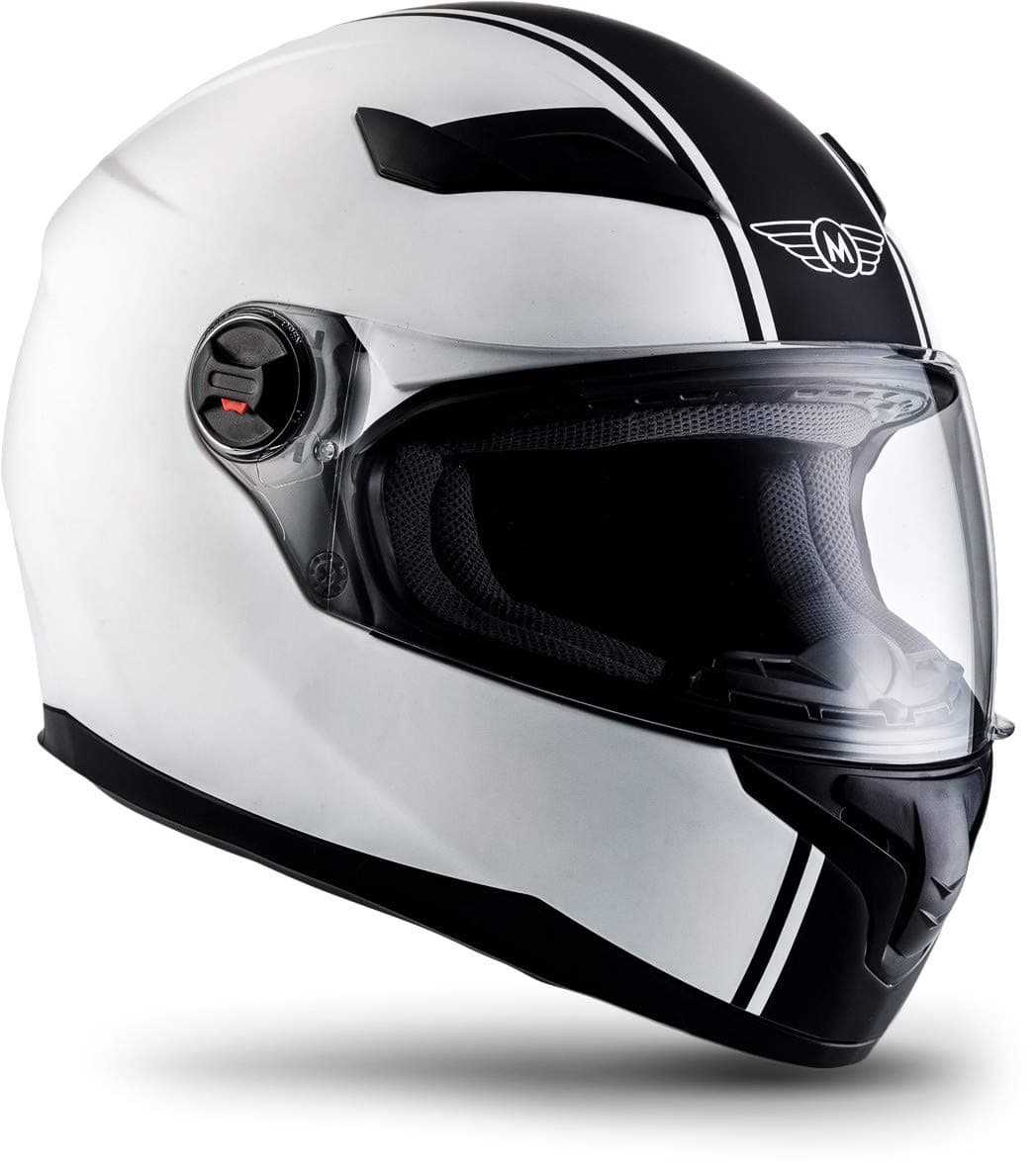MOTO Helmets® X86 „Gloss White“ · Full-Face Helmet · Motorcycle-Helmet Scooter motorbike Cruiser Biker Bike Urban Stree-Fighter classic · ECE 22.05 Visor Click-n-Secure Bag XS–XXL (53-64cm)