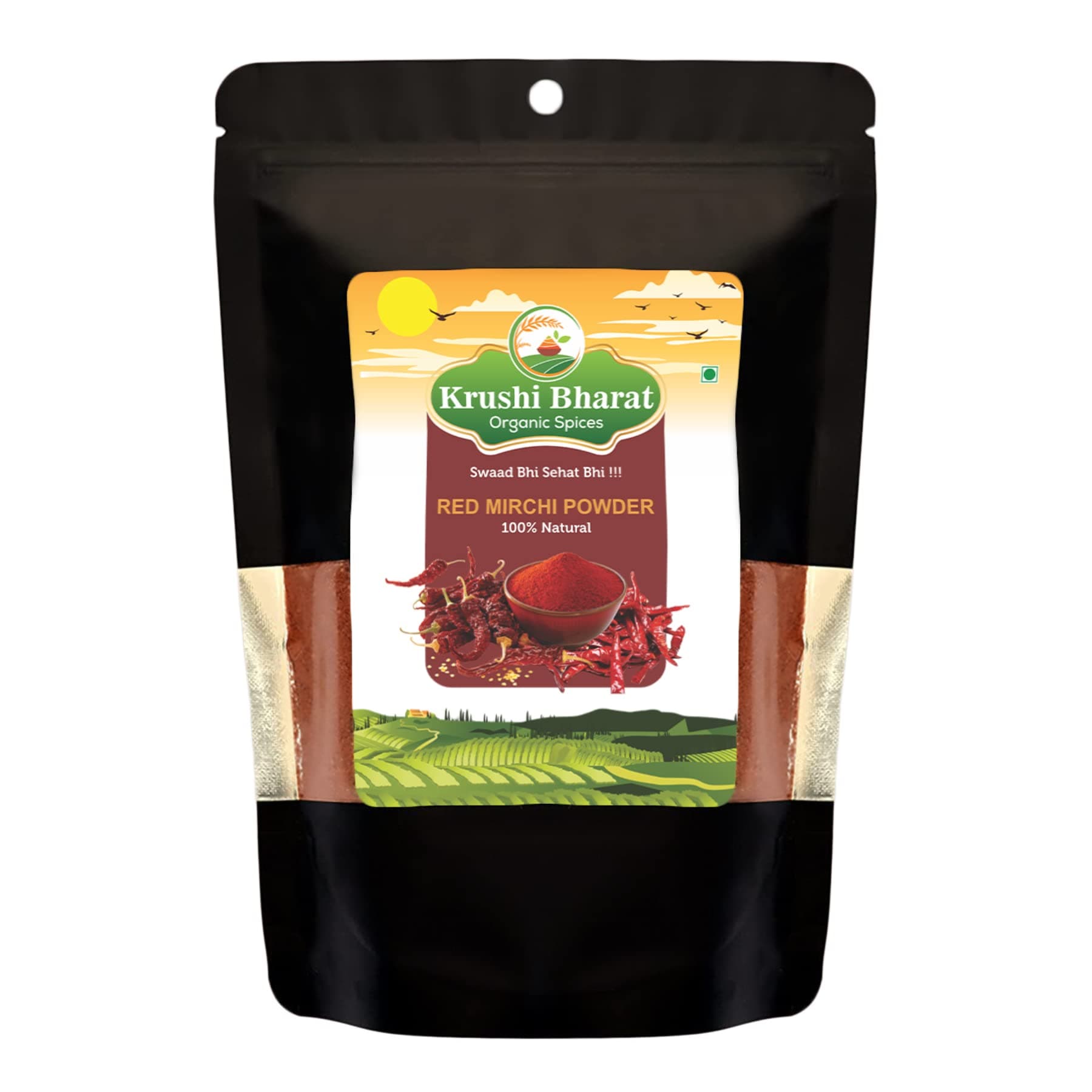 Krushi Bharat Organic Chilli Powder/Laal Mirch/Karam Podi |100% Organic | Chemical Free & Pesticides Free | Rich Flavour | Unadulterated (1000g)