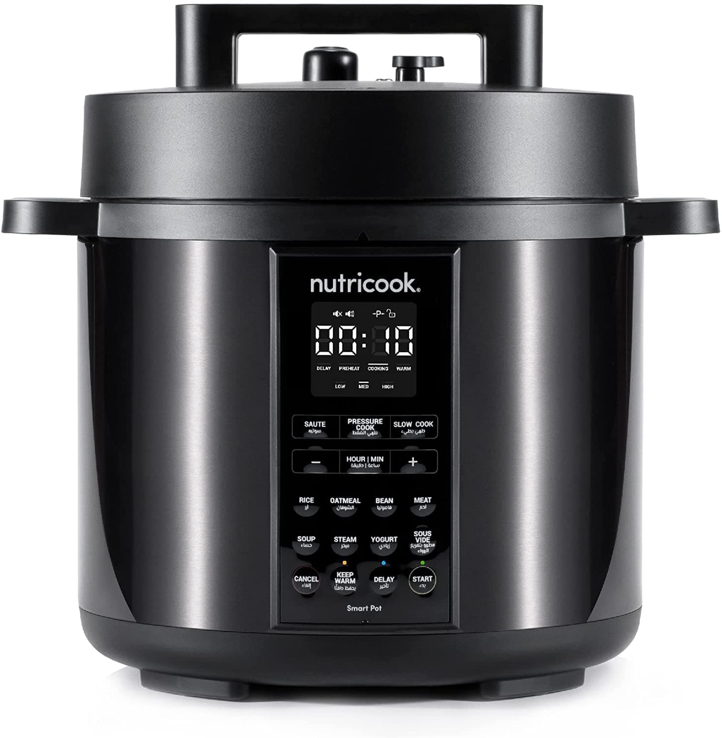 Nutricook Smart Pot 2, 6 Liters, 9 In 1 Electric Pressure Cooker, Slow Cooker, Rice Cooker, Steamer, Sauté Pot, Yogurt Maker & More, 12 Smart Programs With New Smart Lid, 2 Years Warranty