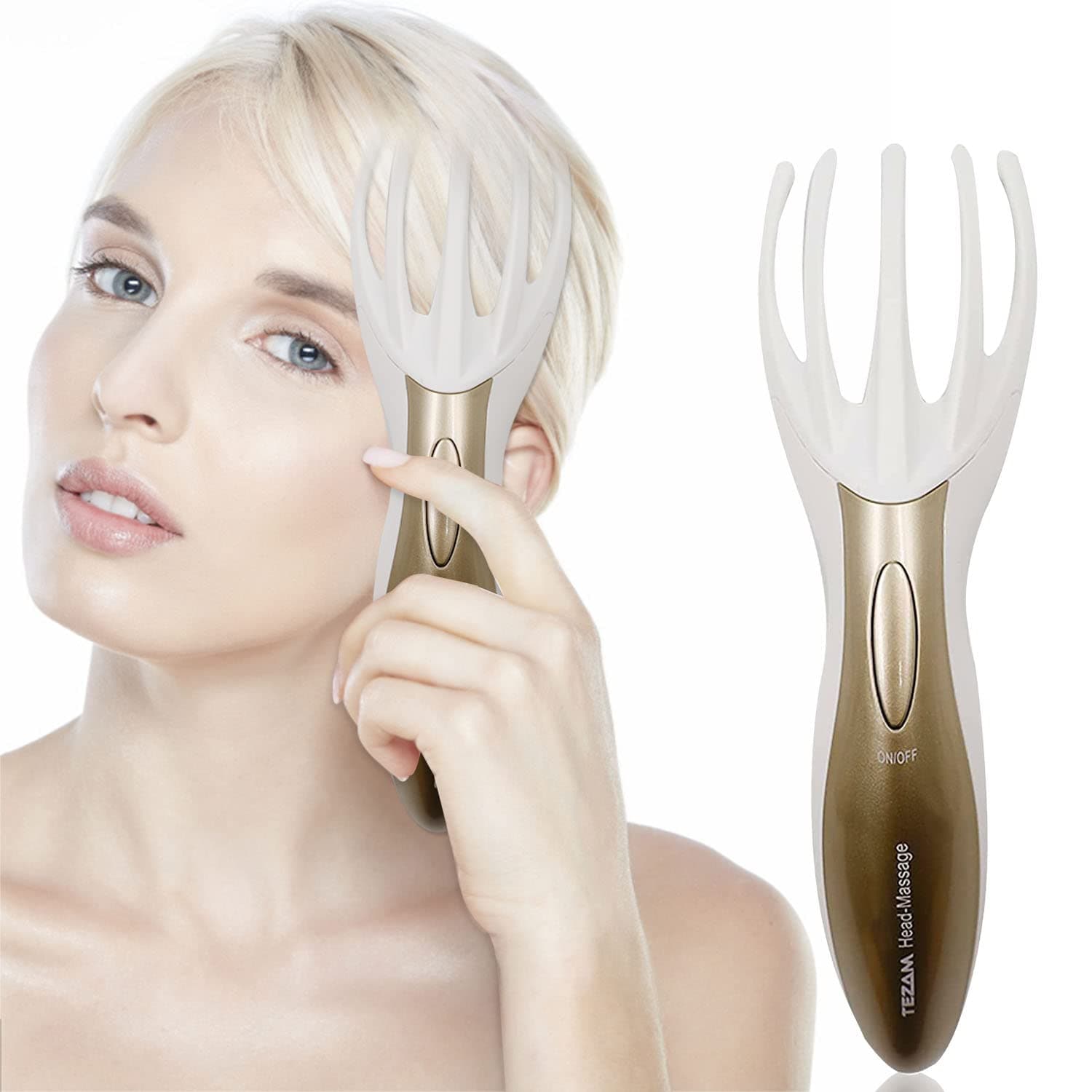 Electric Head Massager Neck Massage Octopus Scalp Stress Relax Spa Therapy Healing, Soft Resin Finger Gripper Claw Electronic Head Spa Vibration Scalp Massage Tool