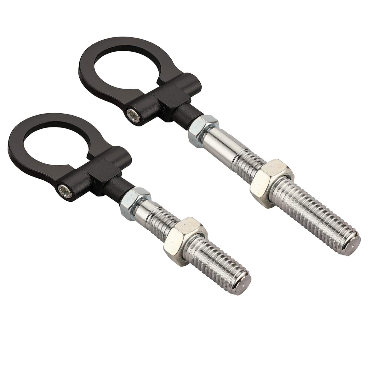 Heavy Duty Front + Rear Bumper Screw on Track Racing Tow Hook Set Compitable for 2014-2024 Chevrolet C7 & C8 Corvette,2006-2009 Cadillac XLR (Black)