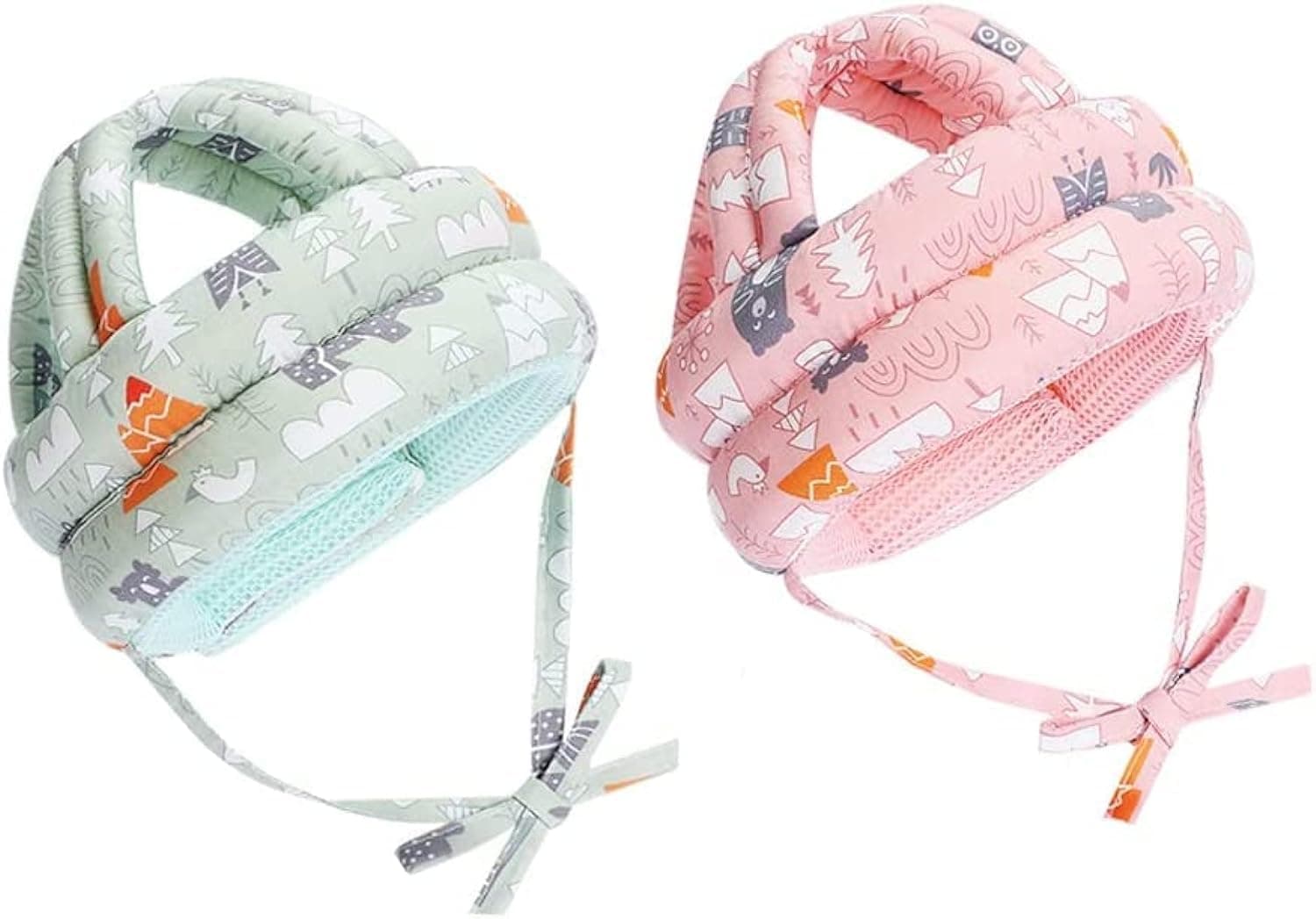 Alybrol Baby Infant Toddler Helmet No Bumps Safety Head Cushion Bumper Bonnet, Adjustable Protective Cap Child Safety Headguard Hat for Running Walking Crawling-2 Pack