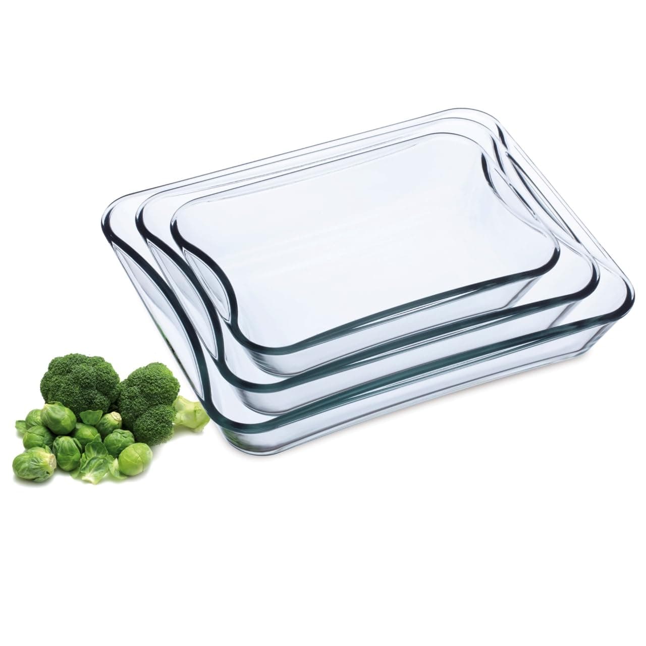 Cristal 093 006 092 Roasting and Baking Dishes Set of 3