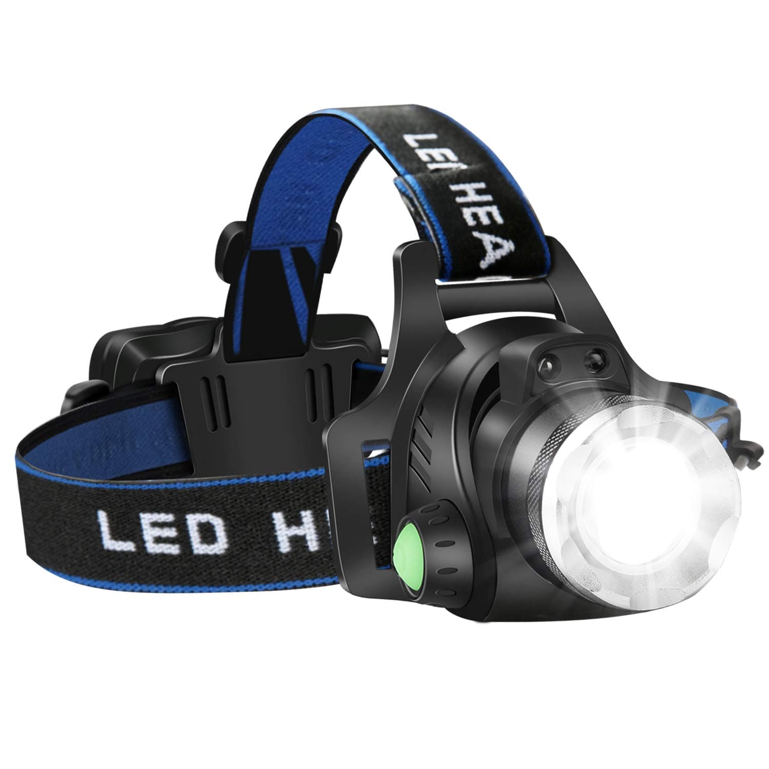 CUGHYS Headlamp Flashlight, USB Rechargeable Led Head Lamp, IPX4 Waterproof T004 Headlight with 4 Modes and Adjustable Headband, Perfect for Camping, Hiking, Outdoors, Hunting(One PCS