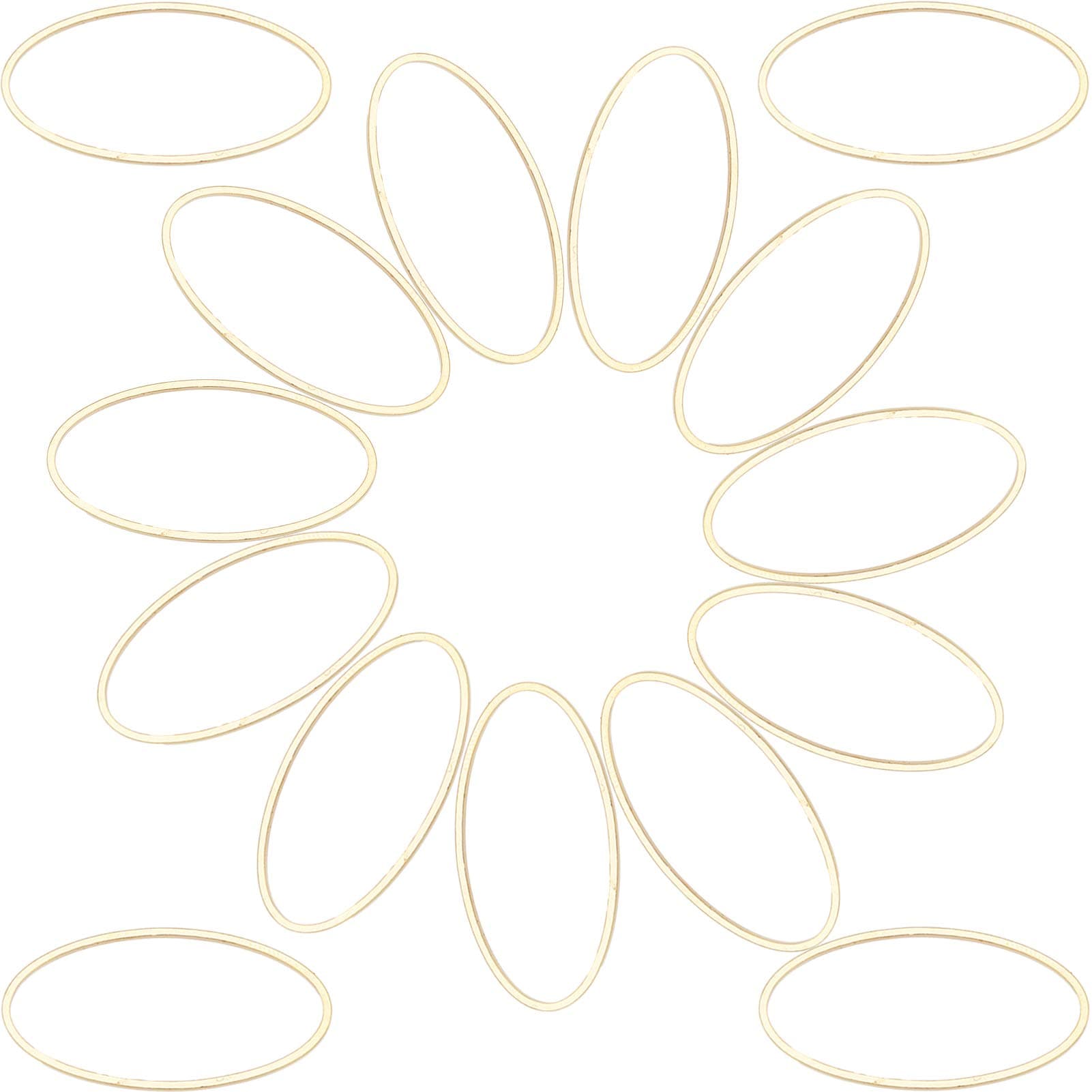 SUNNYCLUE 120pcs Open Bezel Charms Connector Charms Oval Blank Frame Stainless Steel Earring Pendant for Earring Making DIY Jewelry Making Findings