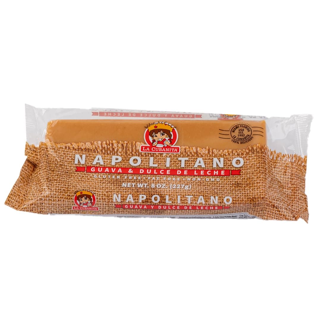 La Cubanita Napolitano - Assorted Guava, Mango, and Orange Fruit Pastes - 8 oz (Pack of 1)