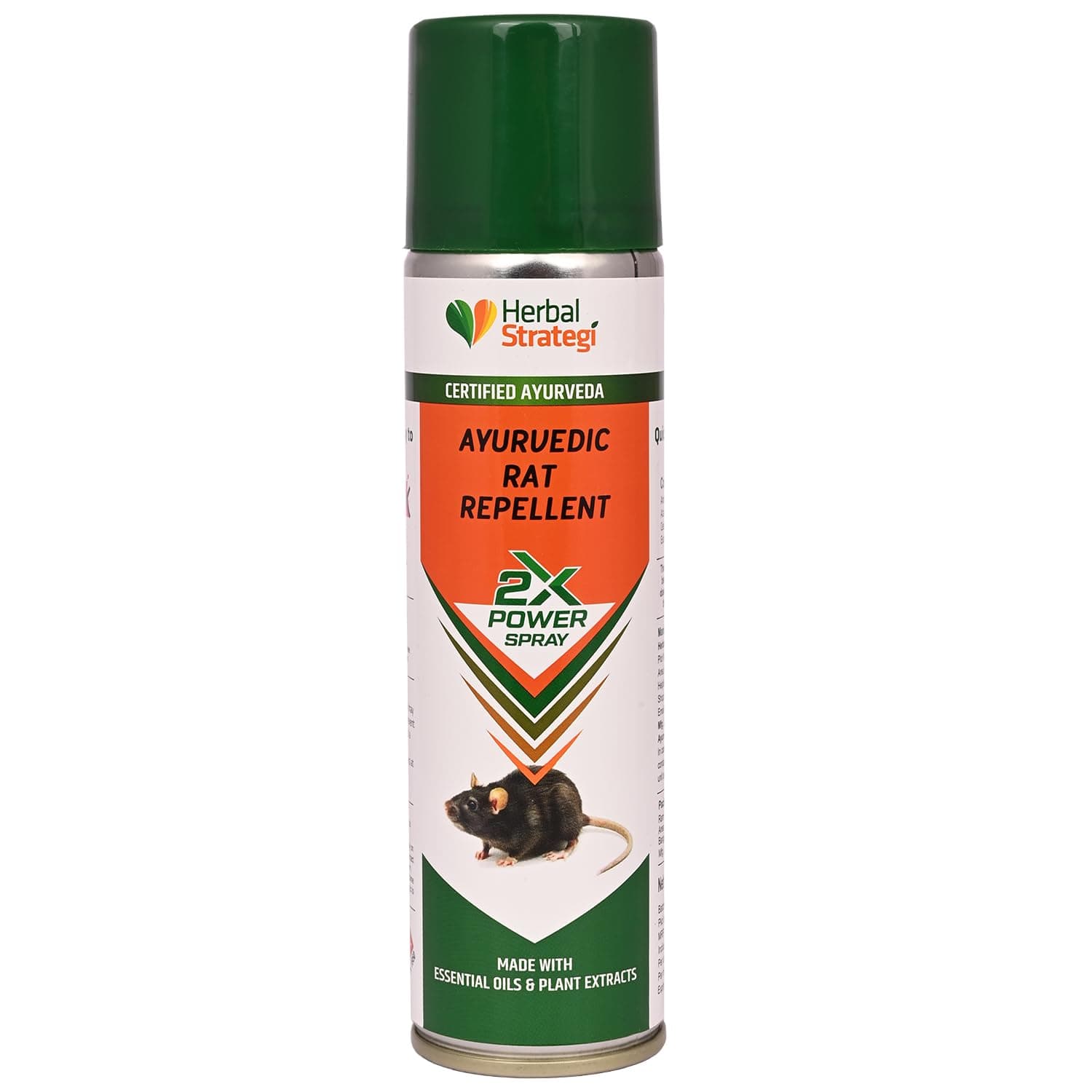 Rat Repellent Aerosol Spray - Natural, Vegan & Eco-Friendly | 100% Herbal and Chemical free | Baby and Pet safe | Ayush certified | 200ml
