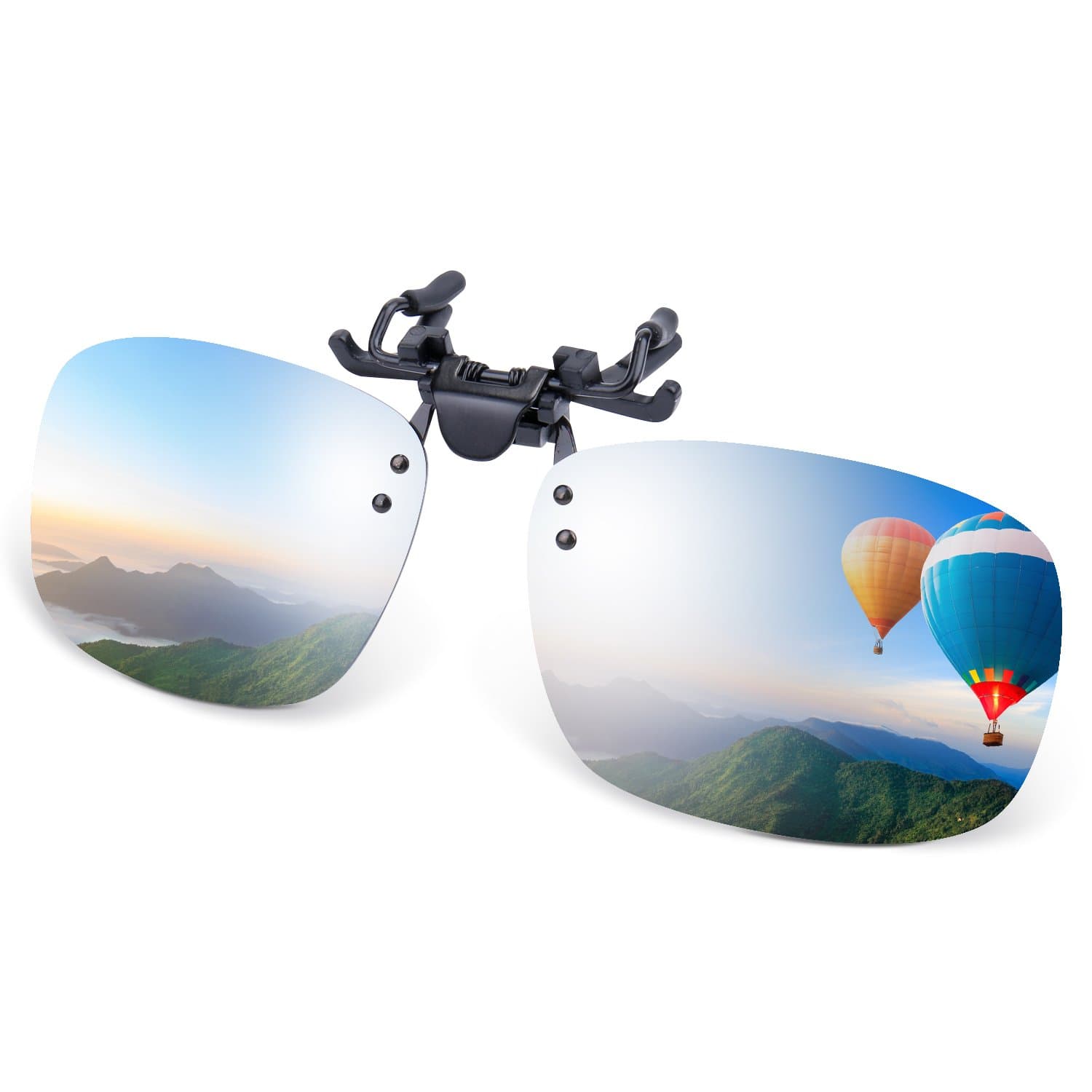 Careview Costyle Silver Mirror Myopia Retro Polarized Clip-on Flip-up Plastic Sunglasses Driving Fishing Outdoor Sport-5.3X2.4X1.4 INCH