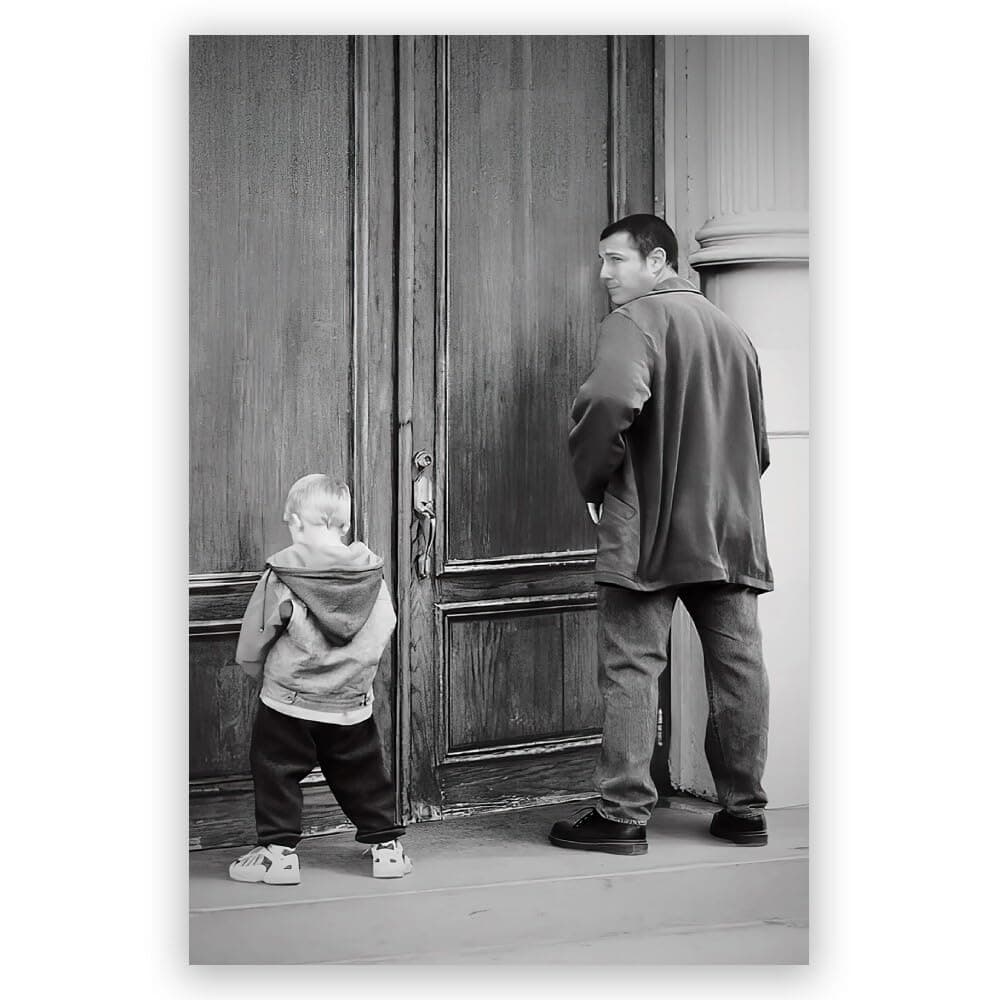 Big Daddy Bathroom Canvas Wall Art Funny Movie Poster Humorous Black and White Bathroom Decor Toilet Sign Pictures Cool Posters Print for Room Aesthetic Decoration 8x12inch Unframed